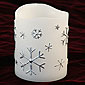Mint Scented 3 x 4 Inch Snowflake Flameless Candle